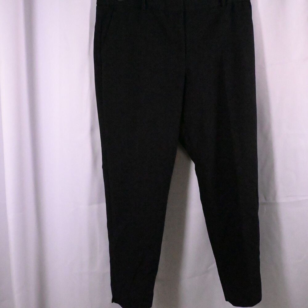 Talbots Womens 12p Petite 33x26 Black Hampshire High Rise‎ Ankle Pants